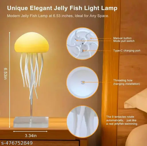 ✨ Ocean Glow™ Jellyfish Lamp – RGB Rechargeable Night Light